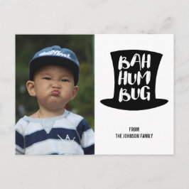 Navidades Carol Bah Humbug Foto postal
