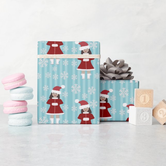 Navidades Carol Chica Papel de ajuste (Baby Shower)