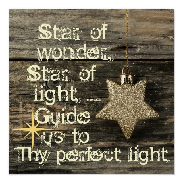 Navidades Carol Estrella de la Maravilla Poster (Anverso)