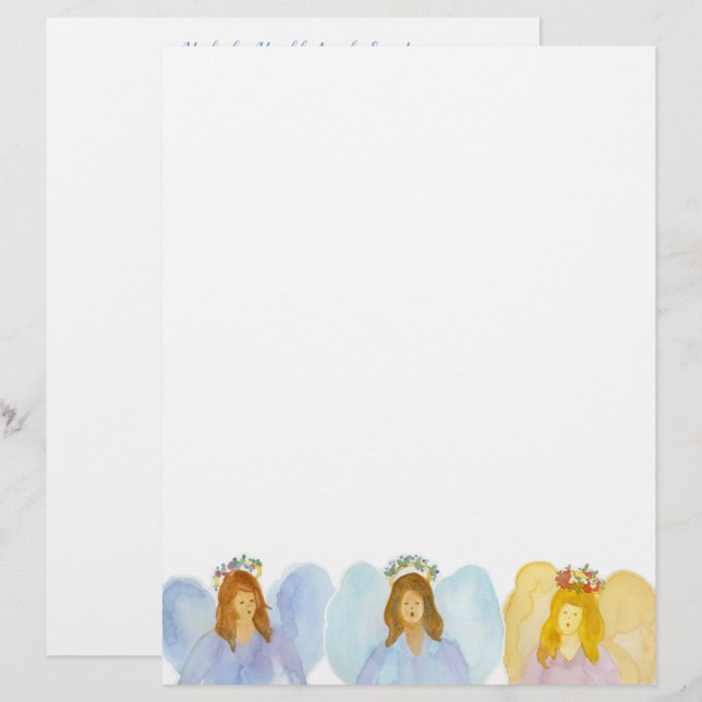 Navidades Carta Hark The Herald Angels Canta (Anverso / Reverso)