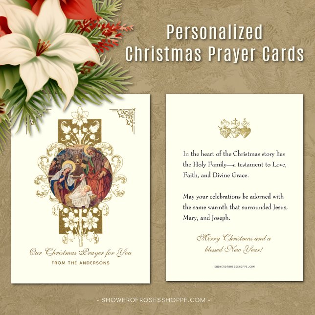 Navidades Cartas de Oración Natividad Jesús María  (FREE SHIPPING is available at checkout! )