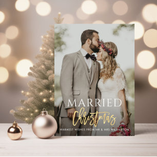 NAVIDADES CASADOS boda de guión oro invitación