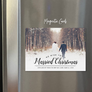 Navidades casados Foto Superposición de tarjeta ma