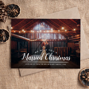 Navidades casados Foto Superposición de tarjeta ma