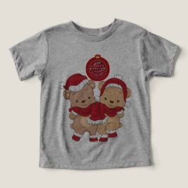 Navidades casados Toddler Tri-fusilar camiseta