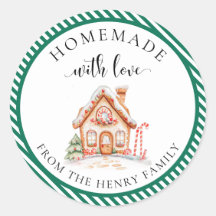 Navidades caseros con amor dan Pegatinas de etique