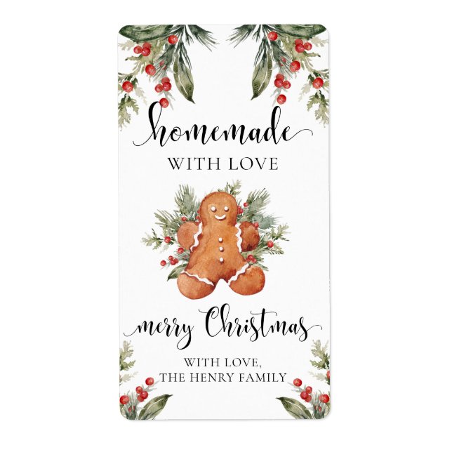 Navidades caseros con amor dan Pegatinas de etique (Frente)