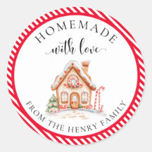 Navidades caseros con amor dan Pegatinas de etique