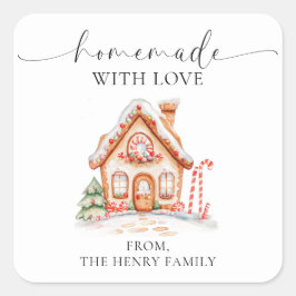 Navidades caseros con amor dan Pegatinas de etique