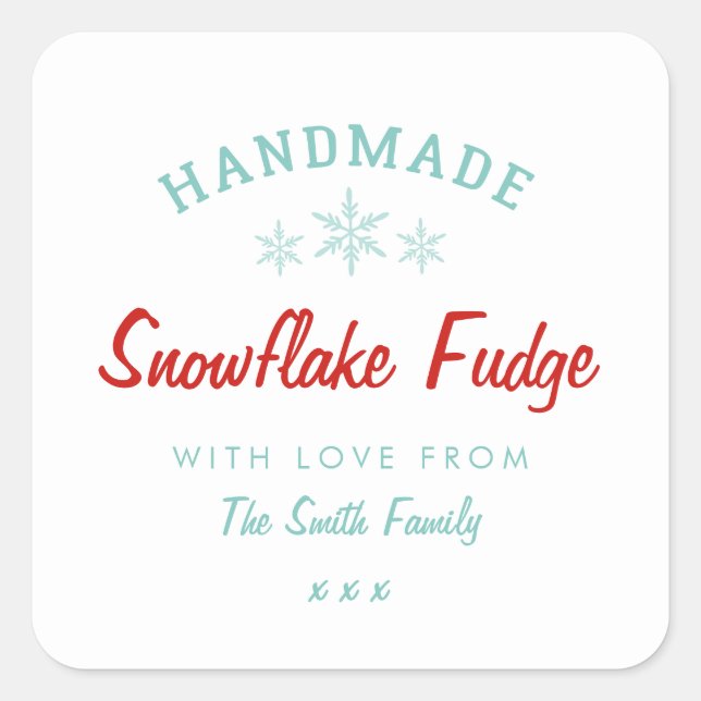 Navidades caseros regalo pegatina de horneado de c (Anverso)