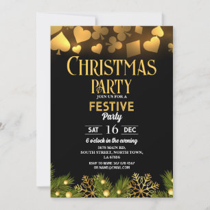 Navidades Casino Jugando Tarjetas Gold Black Festi