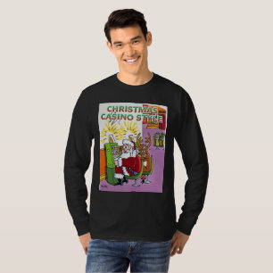 Navidades Casino Style camisa negra de manga larga
