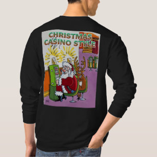 Navidades Casino Style camiseta negra larga