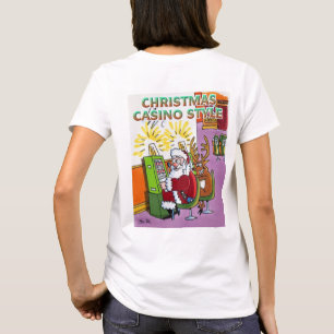Navidades Casino Style mujeres camiseta blanca esp