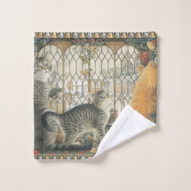 NAVIDADES CAT FACE CLOTH (Toallita)