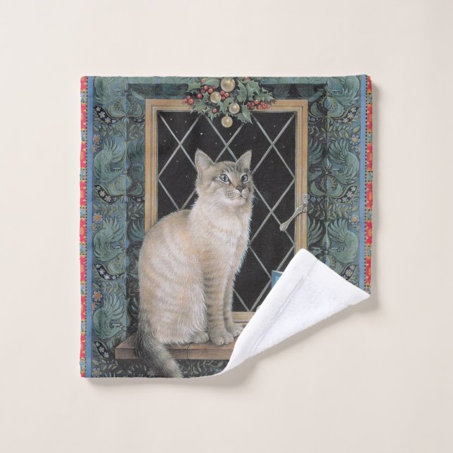 NAVIDADES CAT FACE FLANNEL (Toallita)