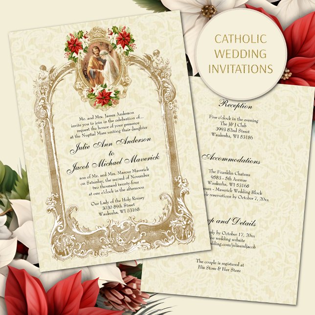 NAVIDADES CATÓLICOS INVITACIONES DE BODA DE POINSE (Subido por el creador)