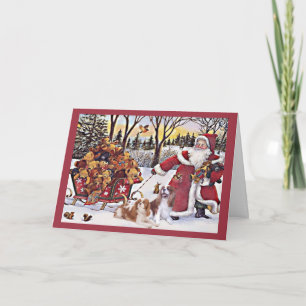 Navidades Cavalier King Charles Spaniel Tarjeta Be