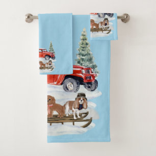Navidades Cavalier King Charles Spaniel Toalla de