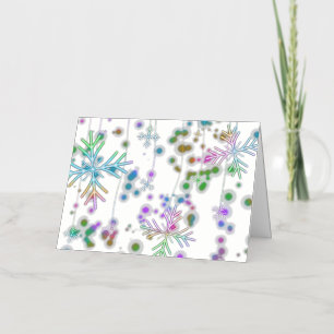 Navidades cayendo varios colores de neón copos de 