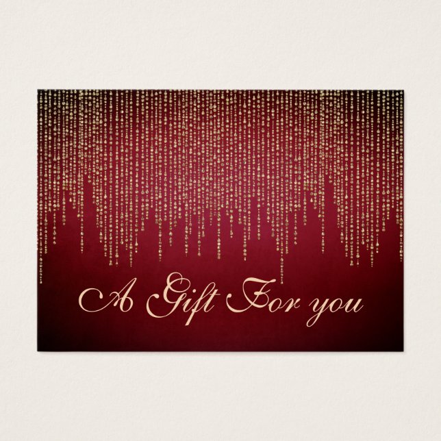 Navidades/certificado de regalo rojo deslumbrante  (Frente)