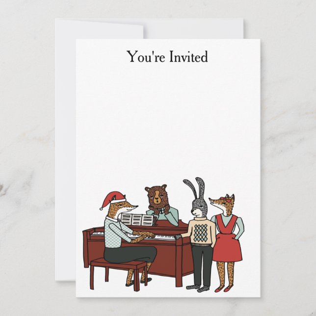 Navidades charlan alrededor de la invitación al pi (Anverso)