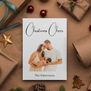 Navidades Cheer tarjeta de vacaciones de foto Pers