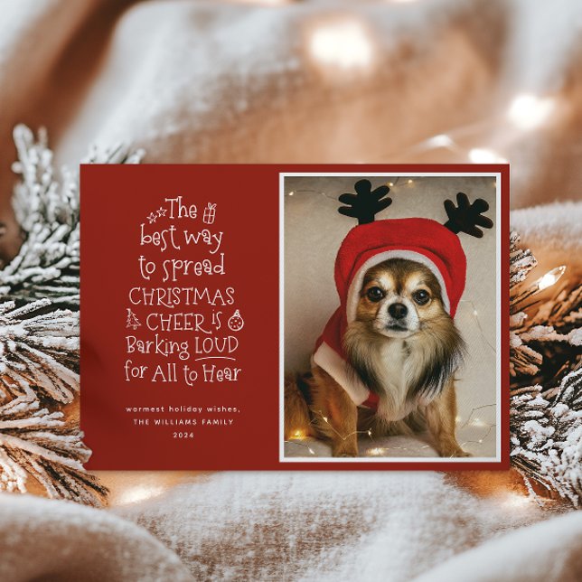 Navidades Cheque Mascota foto tarjeta de vacacione (Subido por el creador)