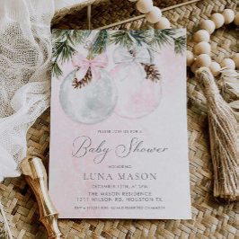 Navidades Chica Baby Shower Invitación