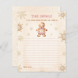 Navidades Chica de tarjetas Time Capsule Baby Show