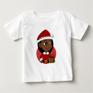 Navidades chica personalizado bebé camiseta