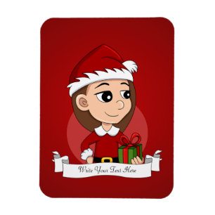 Navidades chica personalizado imán