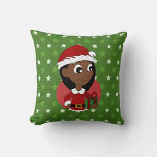 Navidades chica personalizado lanzar almohada