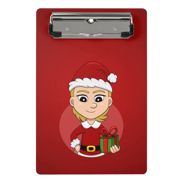 Navidades chica personalizado mini portapapeles (Anverso)