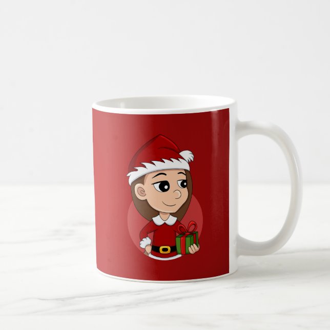 Navidades chica personalizado taza de café (Derecha)