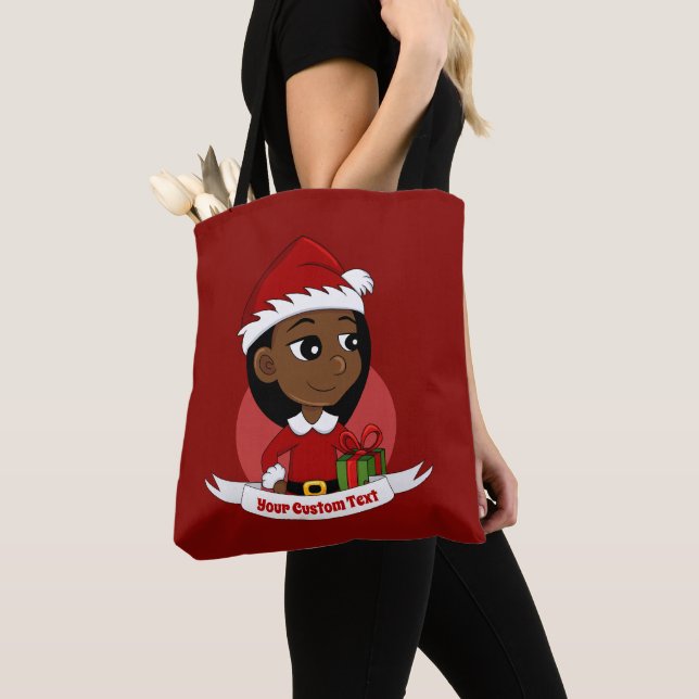 Navidades chica personalizado tote bolsa (Detalle)