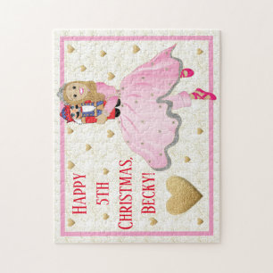 Navidades Chica Puzzle Ballerina Rosa Personaliza
