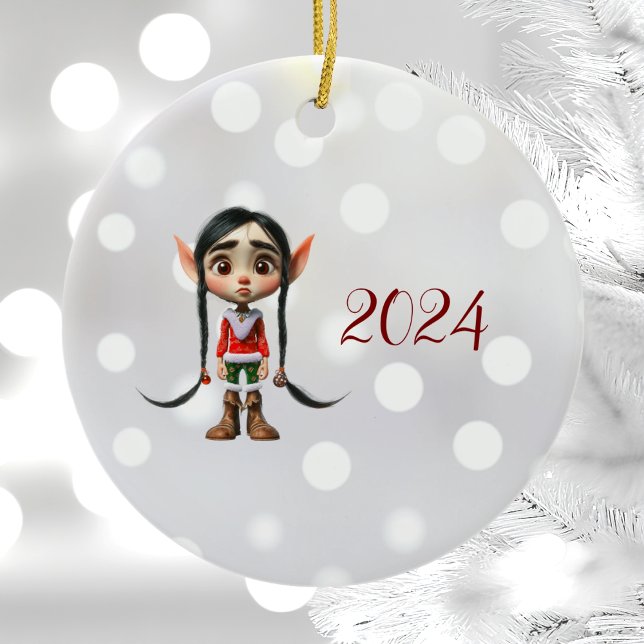 Navidades Chicas de Manga Ornamento cerámico Elf (Subido por el creador)