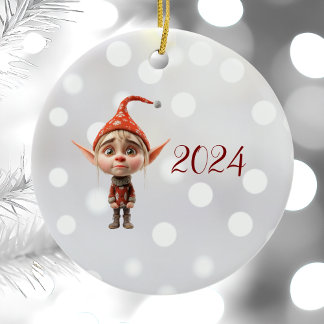 Navidades Chicas de Waifish Ornamento cerámico Elf