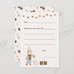 Navidades chicas Gracias nota, rellene la tarjeta