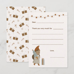 Navidades chicas Gracias nota, rellene la tarjeta