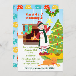 Navidades chicas Invitación a la fiesta de cumplea