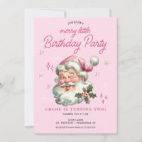 Navidades chicas Invitación de cumpleaños Menor