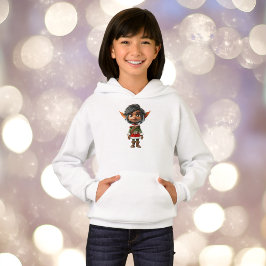 Navidades Chicas silenciosos Elf Chica Hoodie
