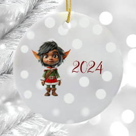 Navidades Chicas silenciosos Ornamento cerámico El