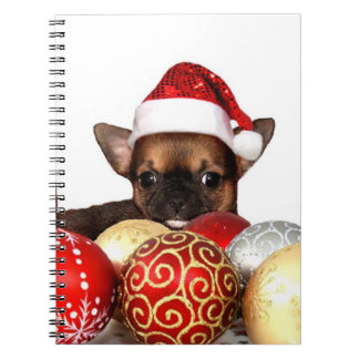 Navidades chihuahua cuaderno de espiral de cachorr