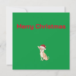 Navidades Chihuahua Dog Green Merry Grey