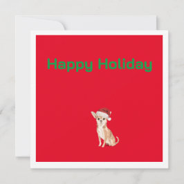 Navidades Chihuahua Perro Rojo Feliz de moras