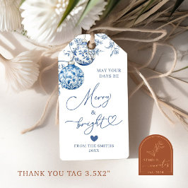 Navidades Chinoiserie Merry y etiqueta de vacacion