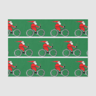 Navidades ciclistas Papel de Tejido en Bicicleta V